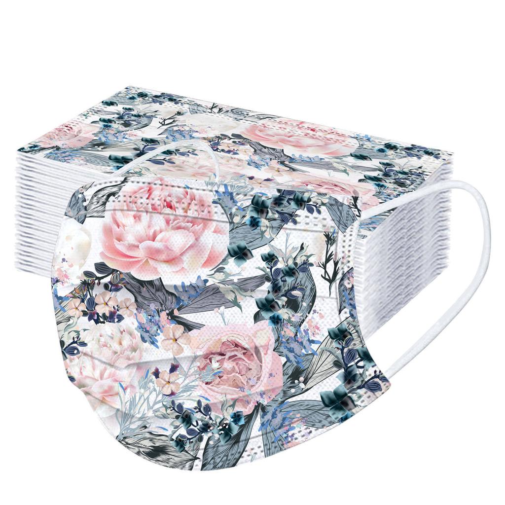 50 шт. трехслойная защитная пыленепроницаемая одноразовая маска с мультяшным принтом для взрослых