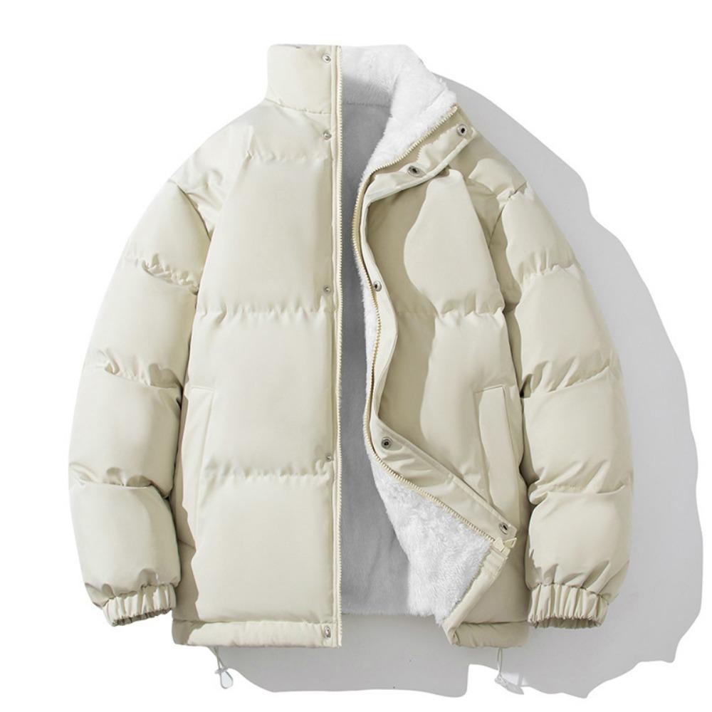 Хлопковая куртка мужская утолщенная зимняя куртка воротник-стойка модный бренд вставки универсальная кожаная хлопковая куртка красивый студент