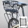 Велосипедная корзина Черная Прочная Универсальная Большая вместимость Легко устанавливается Аксессуар для багажника для