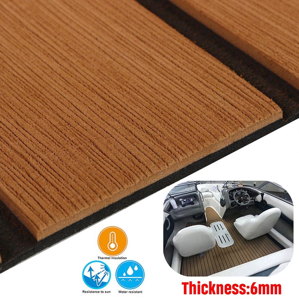 2300x900x6 мм EVA Foam Marine Teak Sheet Flooring Boat Decking Yacht Pad Marine Flooring Mat