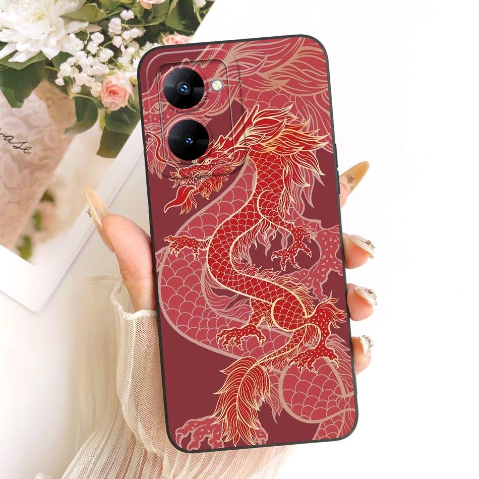 For Realme V30 V30t RMX3618 RMX3619 Fashion Dusk Beach Painting Phone Case For RealmeV30 V30T 5G Soft Silicone Covers Bumpers