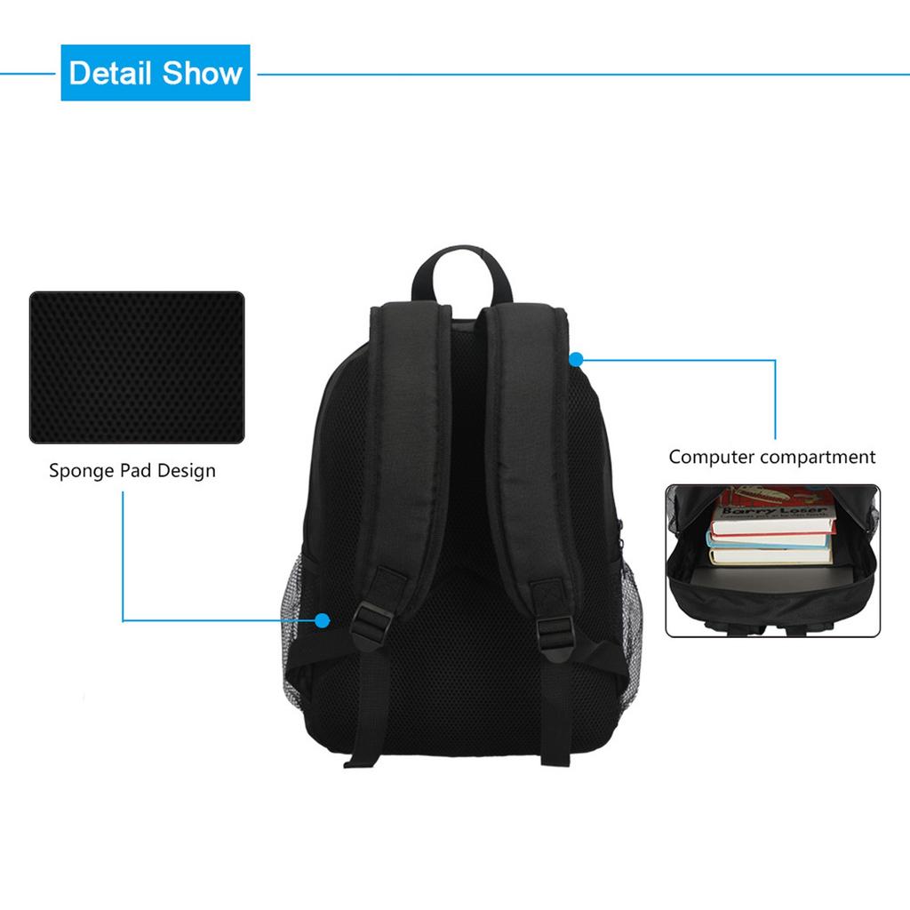 Backpack Cartoon Devil Anime Lightweight Travel Casual Backpack Laptop Bag School Bag Three-piece Set