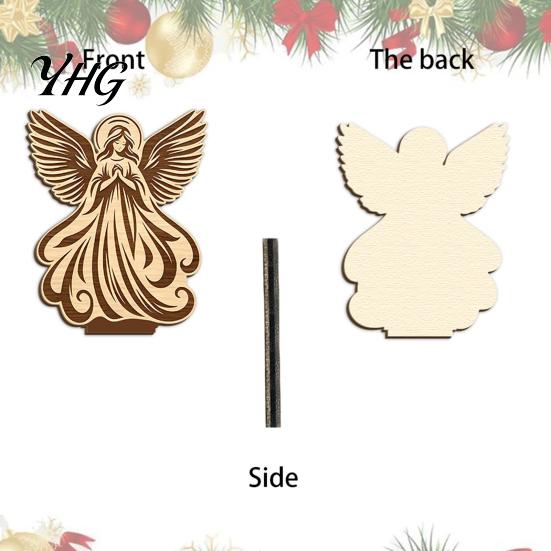 Religious Gift Ideas Wooden Candle Holder, Praying Angel Tabletop Tealight Stand, Stable Base Decorative Candlestick for Mantel, Dining Table