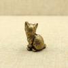 Ретро фигурки кошек, маленькая медная статуя кошки, украшение, модель животного, фигурка, игрушка для домашнего декора комнаты, стола