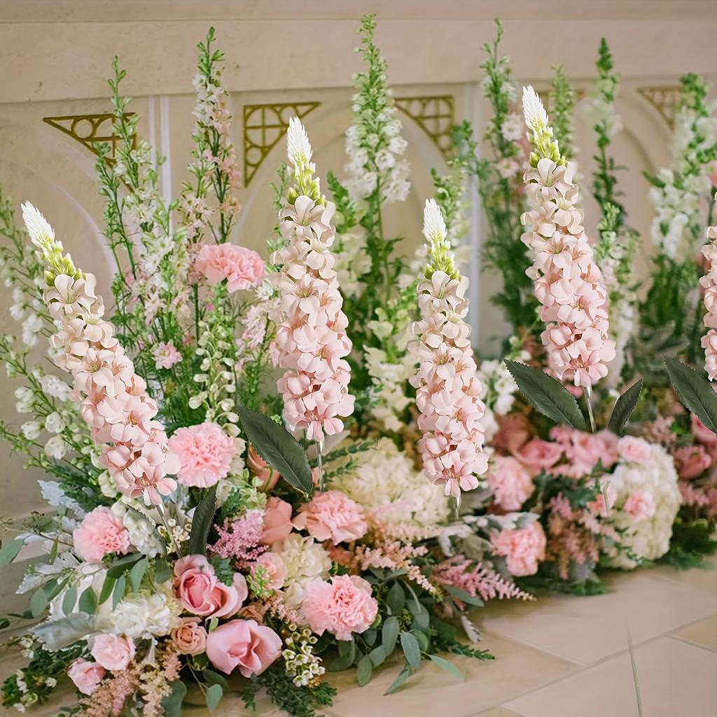 3 шт. искусственных цветов на длинном стебле, 73 см, шелковые цветы дельфиниума для домашнего декора, для улицы, для цветочных композиций, для свадебного украшения