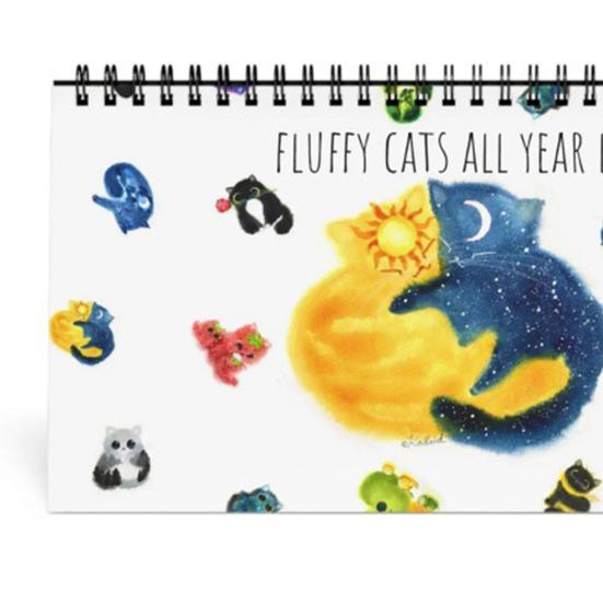 2026 Пушистые коты Настольный календарь Большой календарь с котами Ежемесячный планировщик с четко читаемыми датами Офисные рождественские подарки
