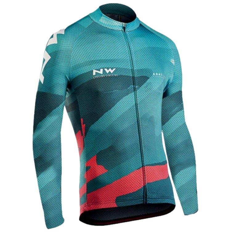 Spring, Autumn and Winter Long-sleeved Thin Velvet Bicycle Cycling Clothing Outdoor Road Cycling Equipment, Cycling Clothing