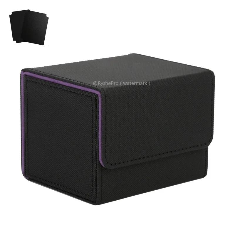 Commander Card Deck Box Fit 100+ Single Sleeved Card Storage Box Leather Magnet Magic Gathering Card Case for TCG CCG MTG Cards