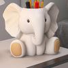 Elephant Pen Holder Fading-resistant Resin Desk Organizer Multifunctional Office Decor Perfect Desk
