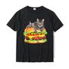 Футболка Hamburger Space Cat Забавная футболка с котенком от Zany Brainy Хлопковые праздничные топы Футболка Популярный мужской топ Футболки Модный