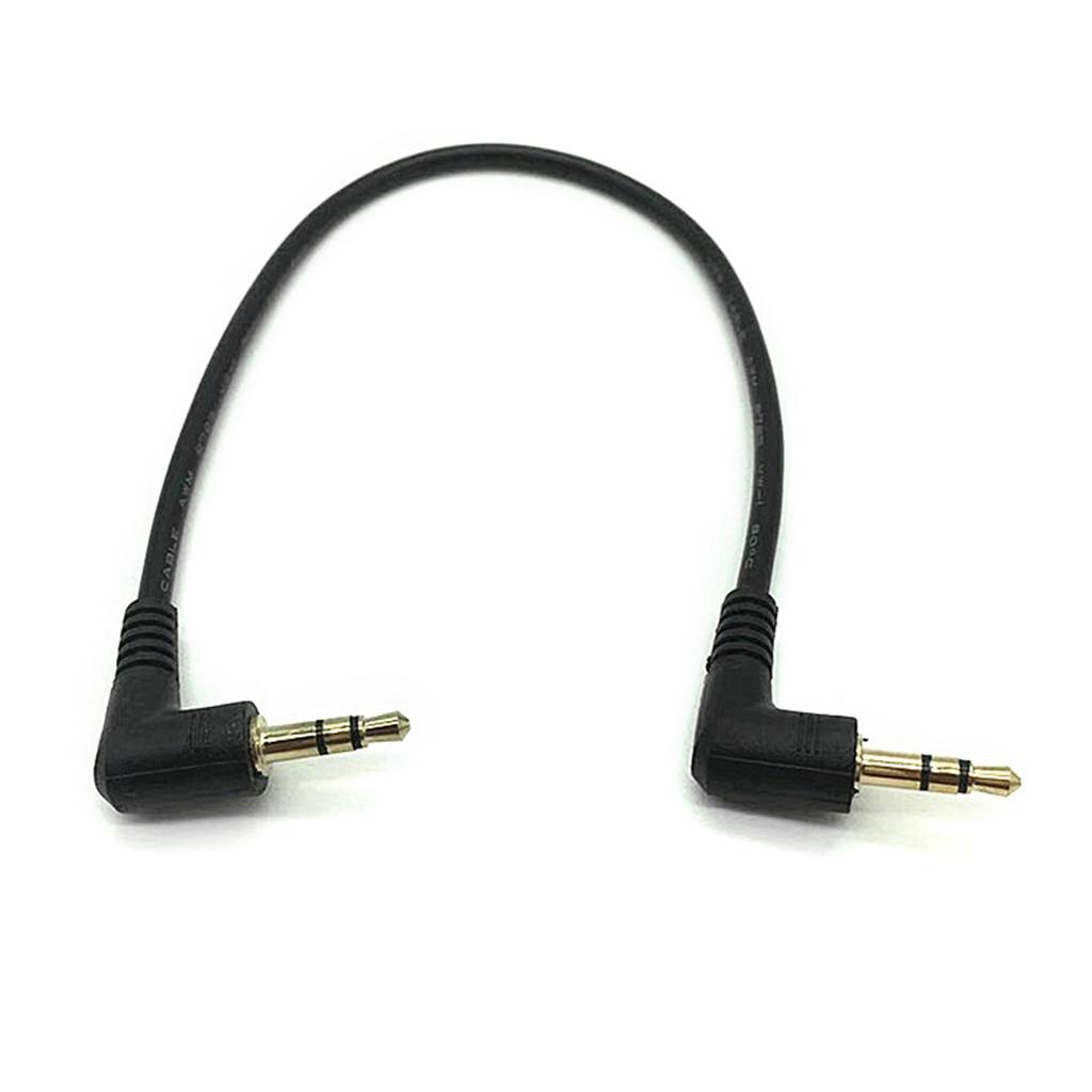 3.5mm Male To Male Stereo Audio Cable 90Degree Angled 3 Pole Fit for Car Headphone Auxiliary Cord Wire Converter MP3/MP4