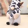 2 шт. Кукла корова-гном с черным и белым узором Мягкий плюшевый безликий гном