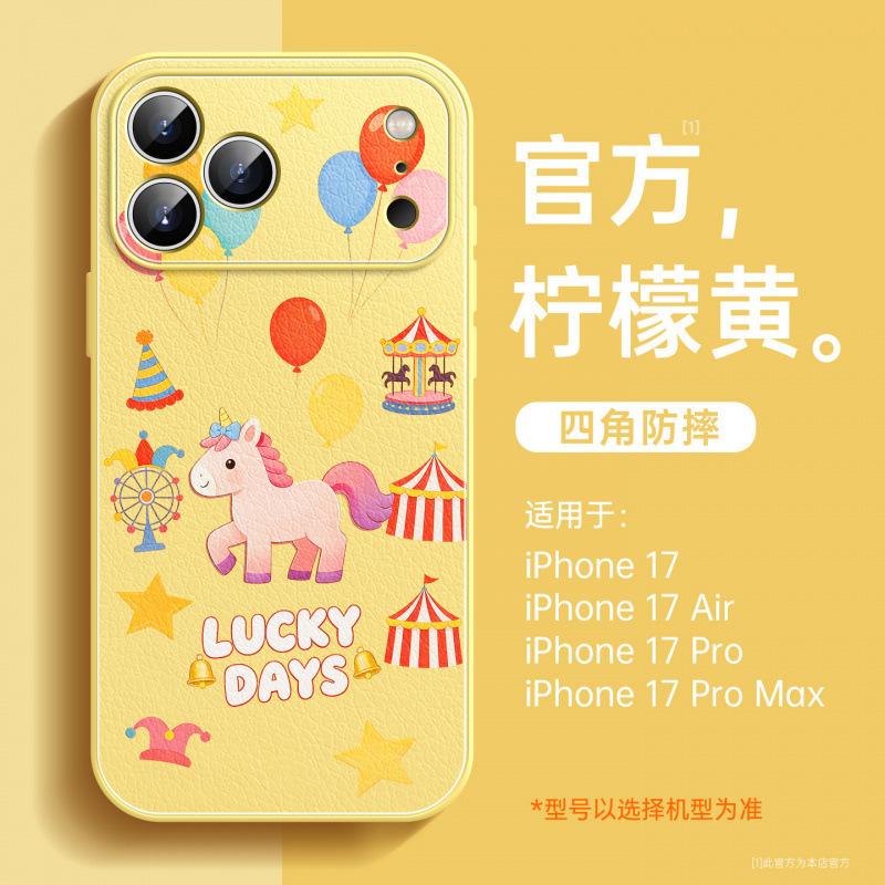 Год Лошади подходит для чехла на мобильный телефон Apple 17, новый чехол для iPhone17promax 16plus из овчины 15 магнитное притяжение