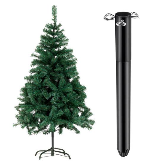 Artificial Christmas Tree Height Extender Metal Tree Base Extension Pole with 3 Fixing Screws Holiday Tree Riser Fits 0.5-1.25 Inch Poles