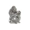 Decorative Figurine - Gorilla - Silvery - Resin - 38.5 X 33 X 43.5 Cm