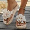 Внешняя торговля женская обувь больших размеров летние шлепанцы независимой станции с цветами шлепанцы на платформе повседневные универсальные легкие пляжные туфли