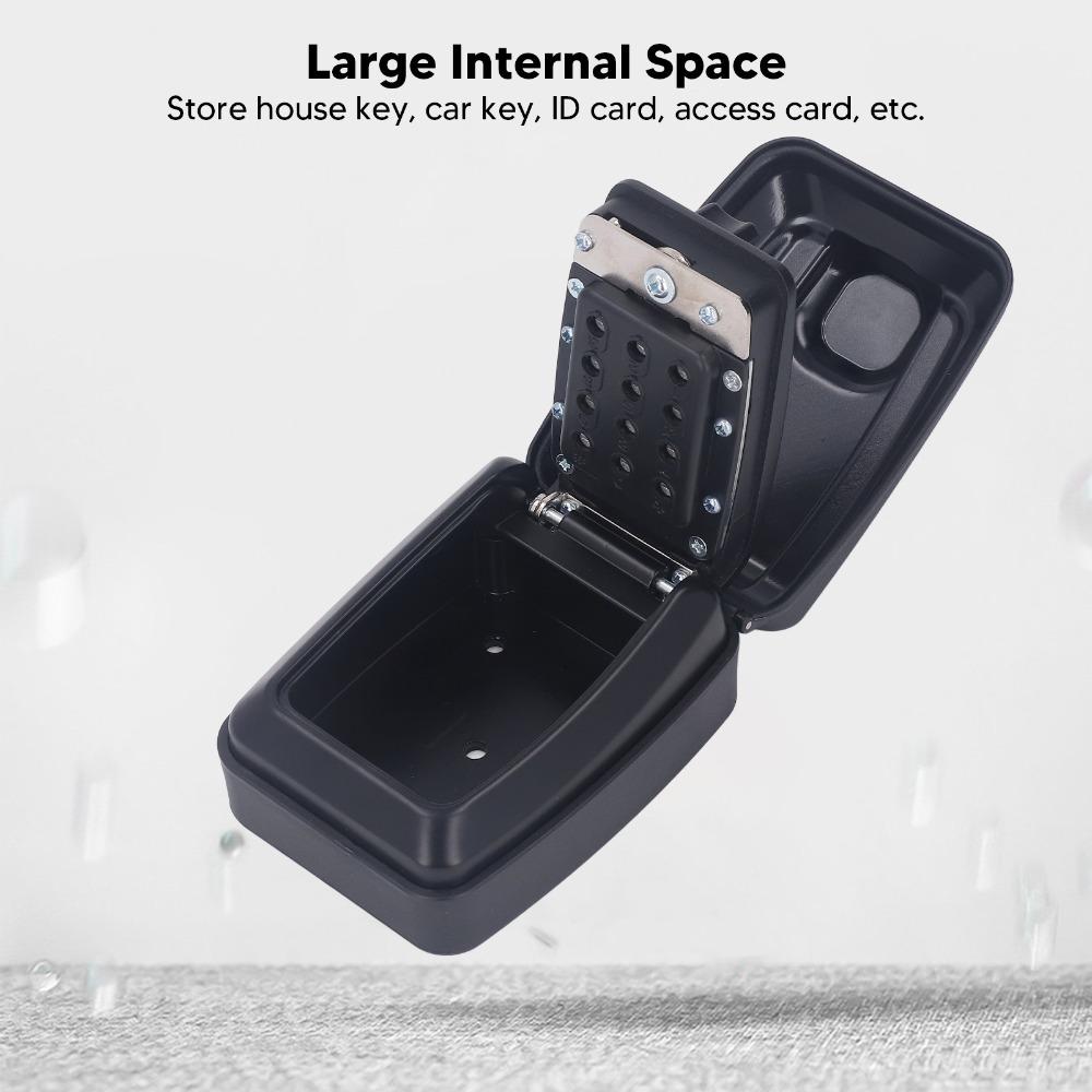 12 Digit Combination Key Lock Box Wall Mounted Security Lockbox Combination Key Box Home Use