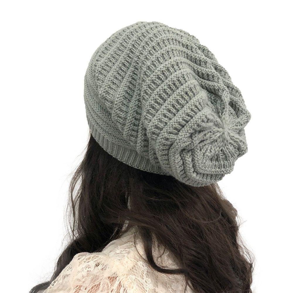 Unisex Slouchy Crochet Knitted Hat Beanie Hat Baggy Ski Cap