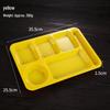 Меламиновая прямоугольная тарелка для еды с 6 отделениями