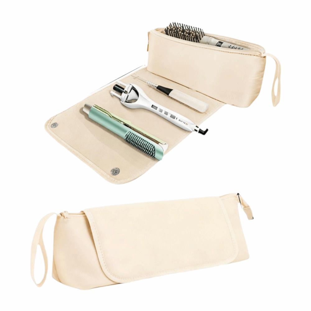 Soft Hair Dryer Storage Bag Foldable Curling Iron Organizer Curling Iron Carrying Case Travel Use