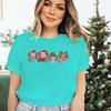 Women Merry Christmas Short Sleeve Tshirt Santa Axolotl Premium Girls Clothing Crew Neck Axolotl Christmas Gift Classic Tshirt