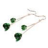 Yoursfs earrings ladies emerald long swaying american earrings venetian chain 14k gold filled women fashion earrings