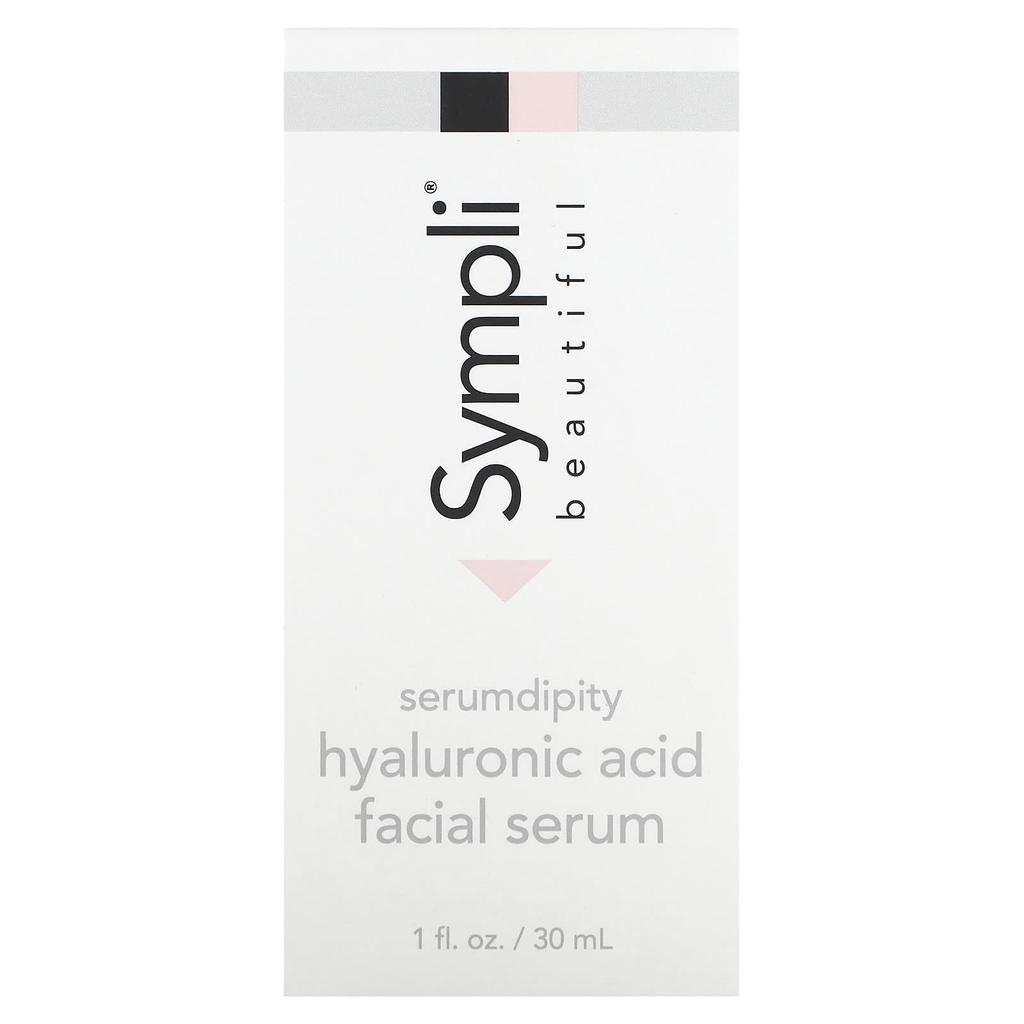 Sympli Beautiful Serumdipity, Сыворотка для лица с гиалуроновой кислотой, 1 жидкая унция (30 мл)