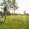 Outdoor Metal Soccer Goal with Target and Oxford Fabric Posts, 186x62x123 cm, Yellow