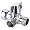 Brass Diverter Splitter Switch T-Adapter Toilet 1/2 Inch Valve 3 Way Water Home Hose Replacement Bath Bathroom
