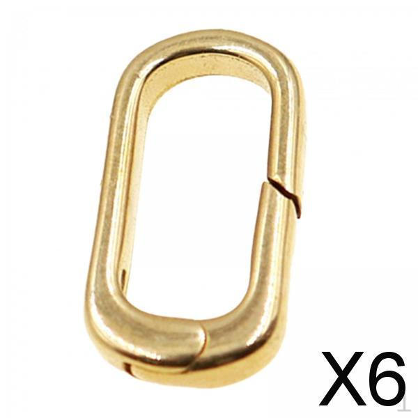 6x Золотой Овальный Замок-Защелка Пуш-Коннектор Клешни Лобстера Латунный Держатель для Шармов Застежка для DIY