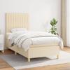 3142454 vidaXL Divan Bed with Mattress Cream 80x200 Cm Fabric