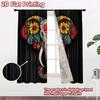 2D flat printing 2pcs Curtain Party Curtain Day of the Dead Elephant Digital Printed Polyester Drapes Festive Holiday for