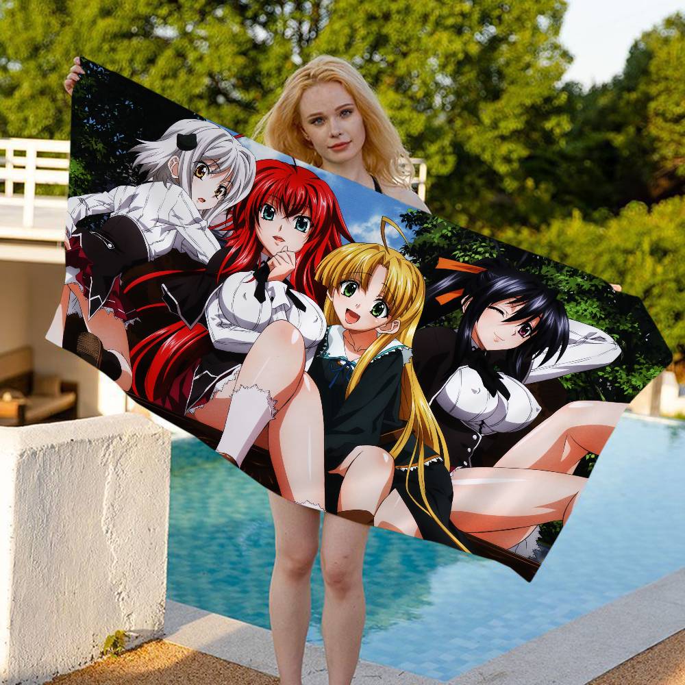 High School DxD Пляжное полотенце Цветные банные полотенца для девочки Микрофибра Быстросохнущее Без песка Пляж Йога Спа Тренажерный зал Бассейн