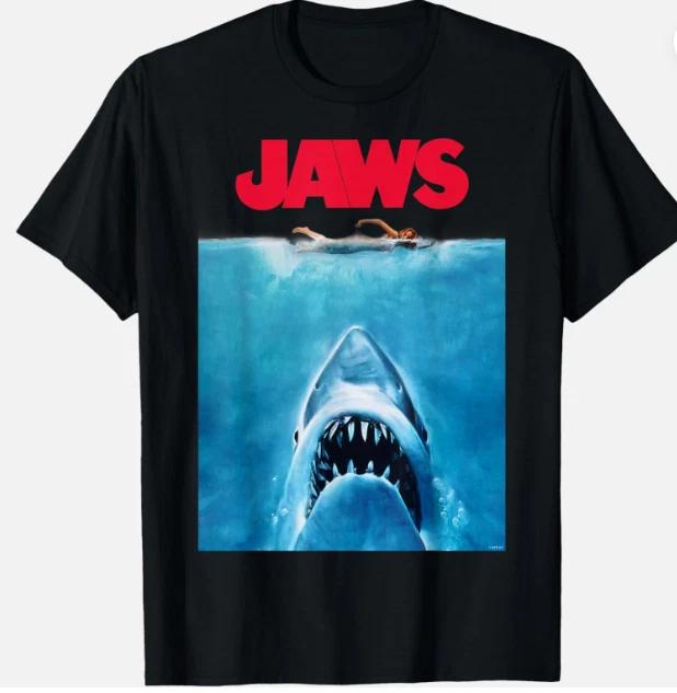 Jaws 50th Anniversary Vintage Movie Gift Shark Retro Unisex T-Shirt