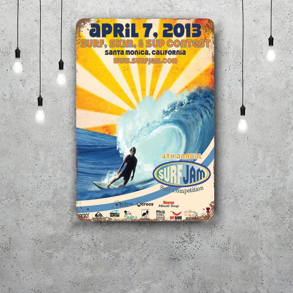 Серфинг Винтажные Металлические Жестяные Знаки Постеры Декор Ретро Металлическая Табличка Настенное Искусство Декор для Гаража Бара