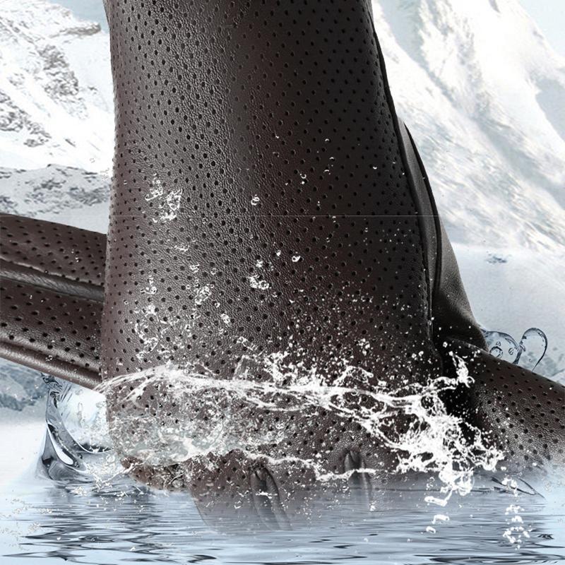 Овчина мужские осенние полые перчатки из натуральной кожи мужские зимние перчатки для вождения мотоцикла из натуральной кожи