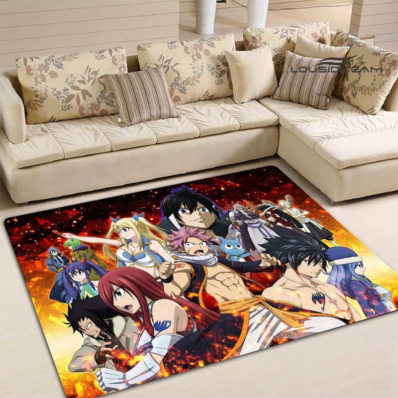 Ковер в стиле аниме «Fairy Tail», детский игровой ковер для гостиной, спальни, ковер для балкона, ванной комнаты, противоскользящий дверной коврик, реквизит для фотографий