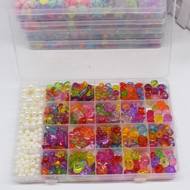 Развивающие игрушки для девочек, ожерелья, браслеты, комплект для изготовления ювелирных изделий, набор бусин, игрушки из бисера для детей, хороший подарок
