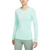 Nike Футболки женские зеленые с круглым вырезом умеренные DD0594-379