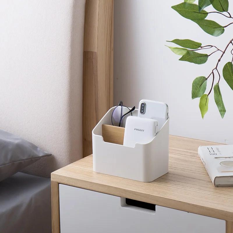 Многофункциональный ящик для хранения, органайзер для пульта дистанционного управления для телевизора и кондиционера, практичная коробка для салфеток, ящик для хранения домашней косметики