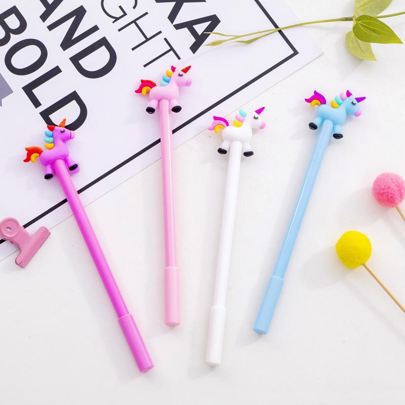 1 Piece Creative Rainbow Mane Unicorn Office School Stationery Rainbow Cute Colored Gel Pen