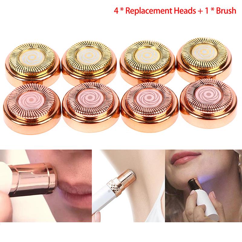 4 шт. сменные головки для удаления волос на лице для женщин безболезненный эпилятор