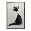 Kotek W Bieli Kotek W Bieli, 30X40 Cm, Rama Aluminiowa Czarna, Papier Matowy 230 Gsm