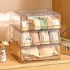 Stackable Multi-Layer Underwear and Medicine Organizer Box - Transparent, Multi-Purpose Storage.
