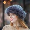 Women Fluffy Faux Fur Hats Winter Thick Warm Ears Snow Cap Windproof Hat Winter Women Hat