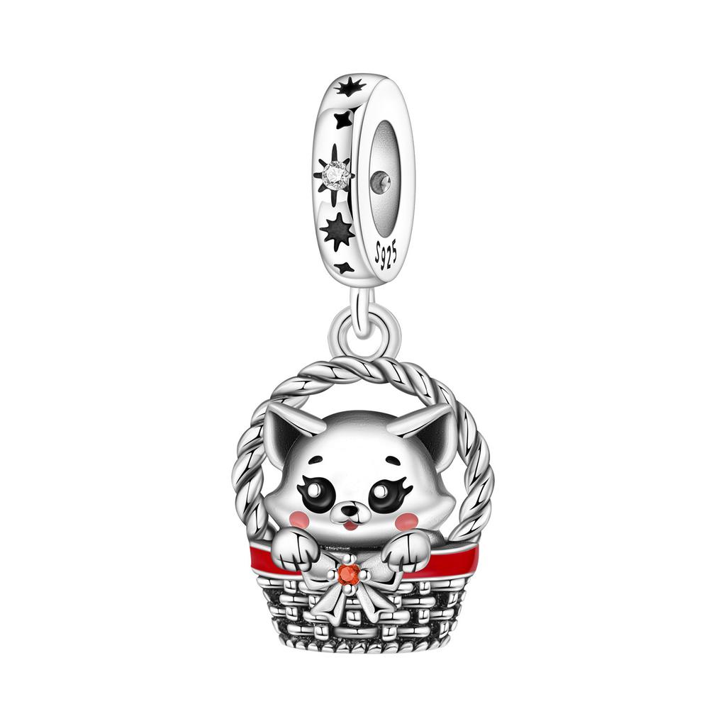Orstarry 925 Silver Little Bear Pendant Beads Charm Bracelet Jewelry DIY Gifts for Party Animal Lovers