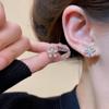 S925 Silver Rhinestone Flower Earrings - Trendy, Versatile, and Elegant for Women