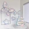 Laser, Colorful Butterfly, Heart-shaped Cake, Balloon, Birthday Party, Photo Props, Decorations, Background Wall Arrangement