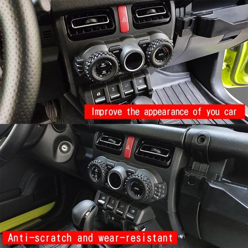 25Pcs Flexible Polymer Air Conditioner Knob Rings For Jimny Interior individualized Designed Protective Covers Easy Application Long Lasting