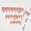 24PCS/set Heart Rate Nail Stickers Fake Nails Removable Finished Nail Art Versatile Waterproof Wearing Nails